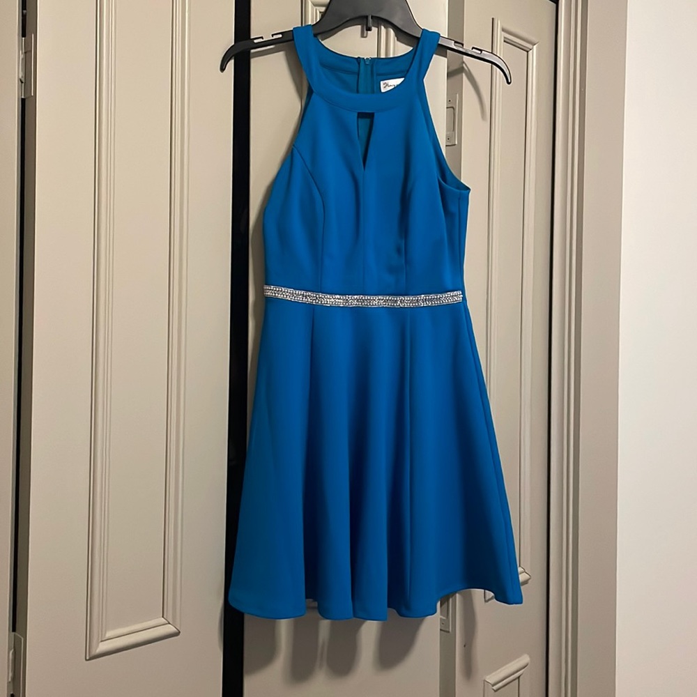 never worn teal party mini dress by Honey and Rosie size small